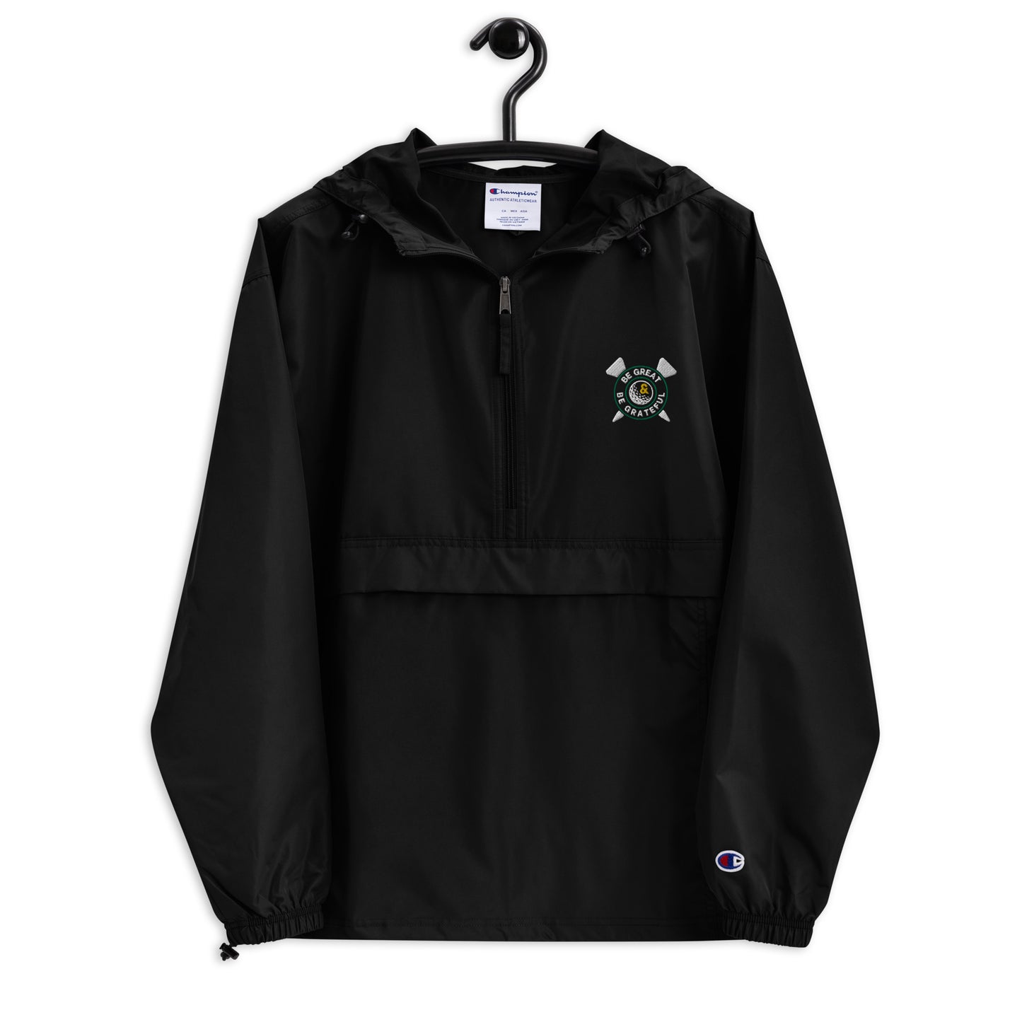 Be Great & Be Grateful Embroidered Champion Packable Jacket